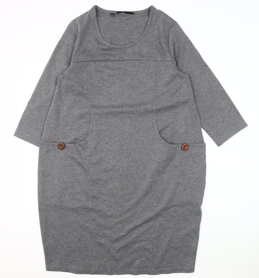 Bonprix Collection Women's Grey 3/4 Sleeve Dress - S