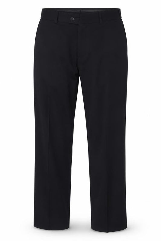 Skopes Men's Black Dress Pants, 40L, Wool Blend, Formal Wear