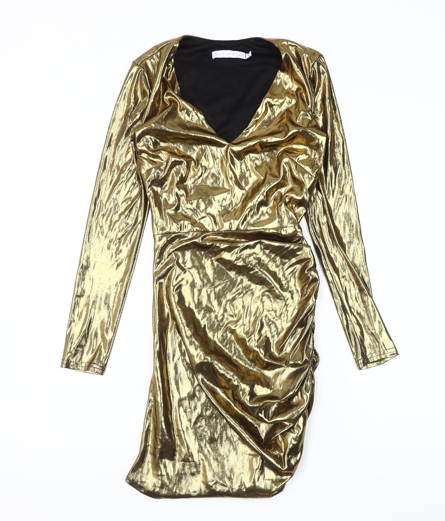 True Violet Women's Gold Bodycon Party Dress size 12