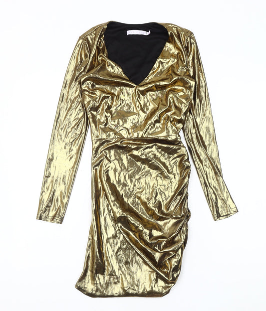 True Violet Women's Gold Bodycon Party Dress size 12