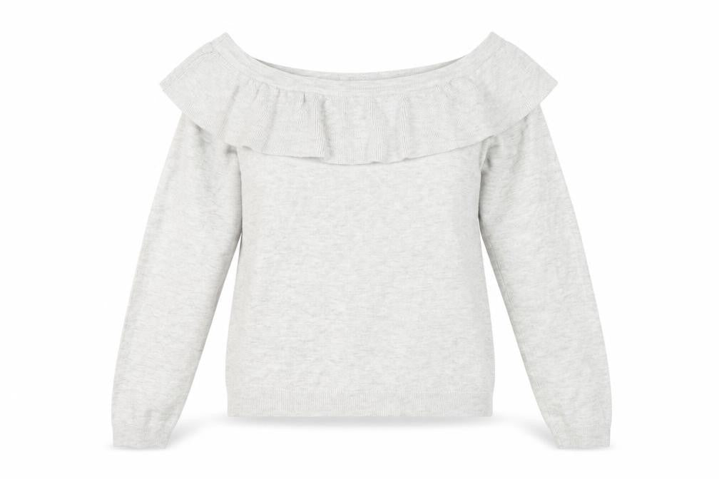 DIVIDED Women's Grey Pullover Jumper, Size S, Boat Neck