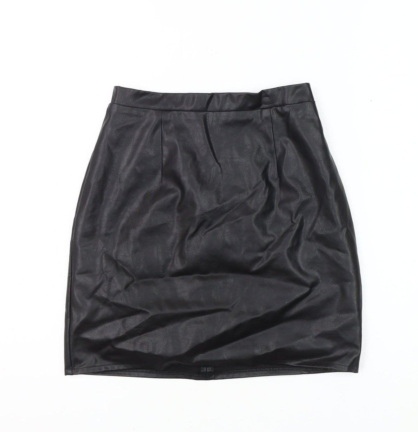 River Island Women's Black Zip Pencil Skirt Size 6