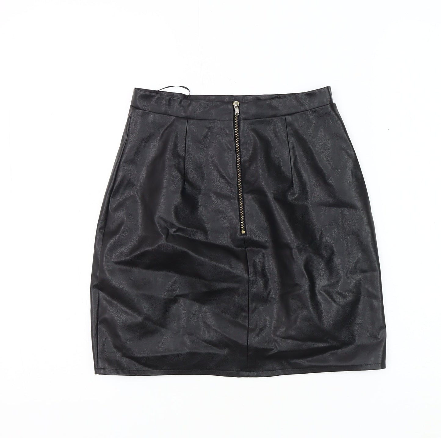 River Island Women's Black Zip Pencil Skirt Size 6