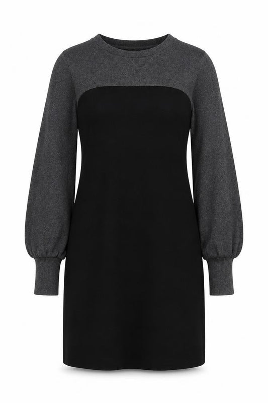 Zara Women’s Black Grey Dress M Long Sleeve Casual