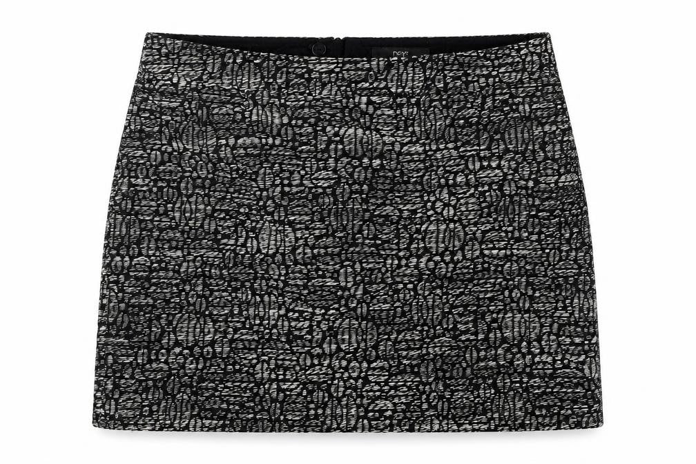 Next Women's Geometric Black Pencil Skirt Size 16