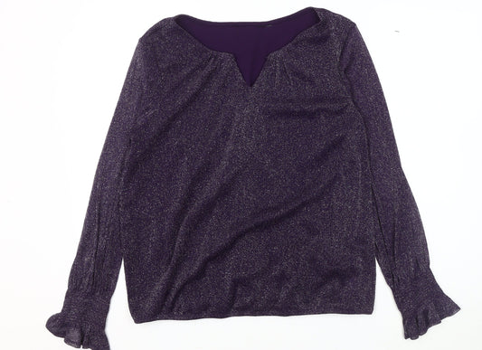 Dorothy Perkins Women's Purple Long Sleeve Top