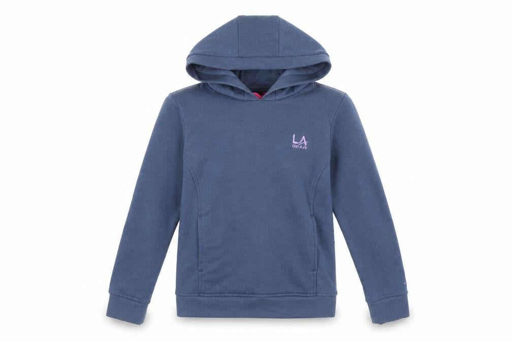 LA Gear Girls Blue Hoodie Pullover, 8-9 Years, Long Sleeve