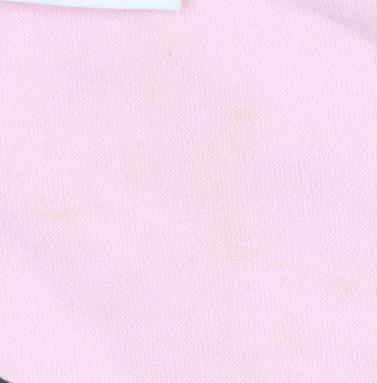 Brand and care label for Disney Pink Angel girls’ pullover sweatshirt, m, graphic print