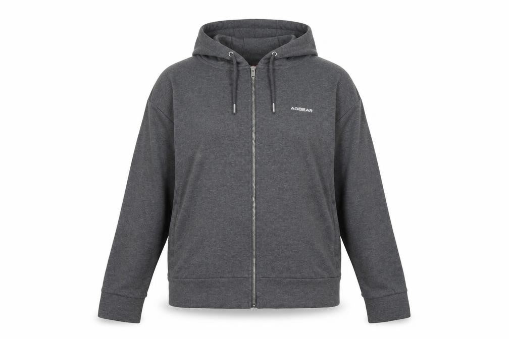 LA Gear Women's Grey Full Zip Hoodie Size 16 with Logo