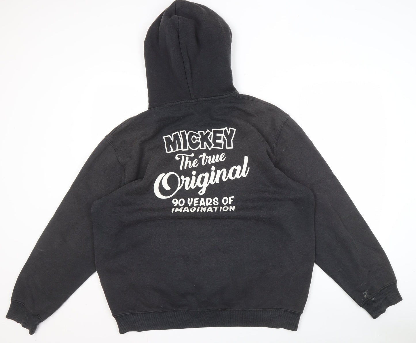 H&M Unisex Black Mickey Mouse Pullover Hoodie S