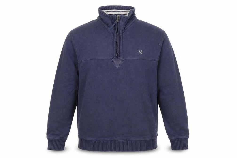 Crew Clothing Blue 1/4 Zip Sweatshirt S