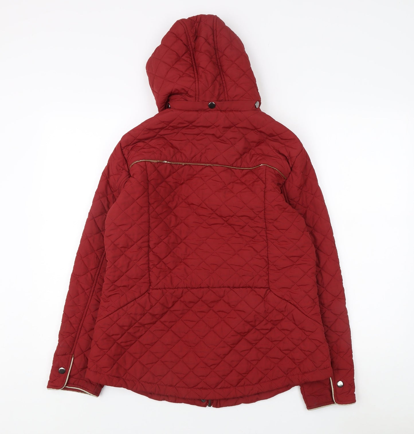 Cotton Traders Women's Red Quilted Puffer Jacket Size 14