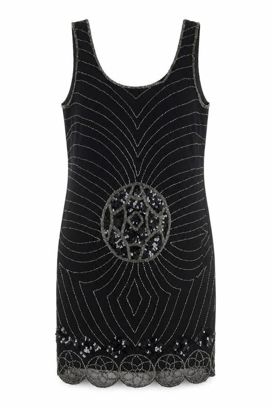 AX Paris Women's Black Sequined Sleeveless Dress Size 14