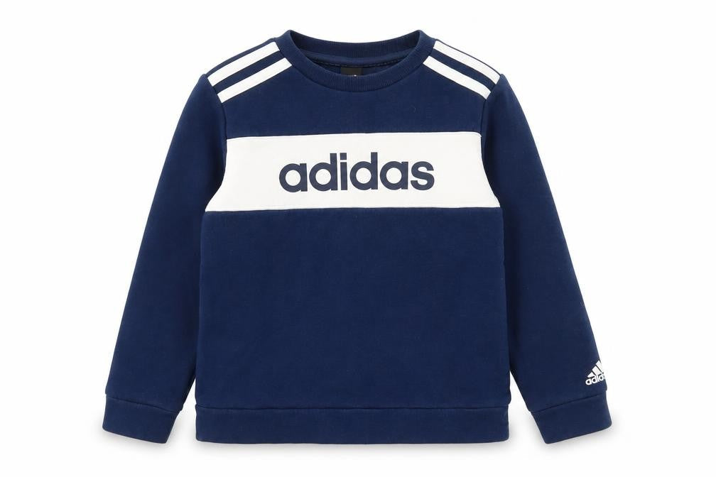 Adidas Boys Blue Crew Neck Sweatshirt 9-10Y Graphic Print