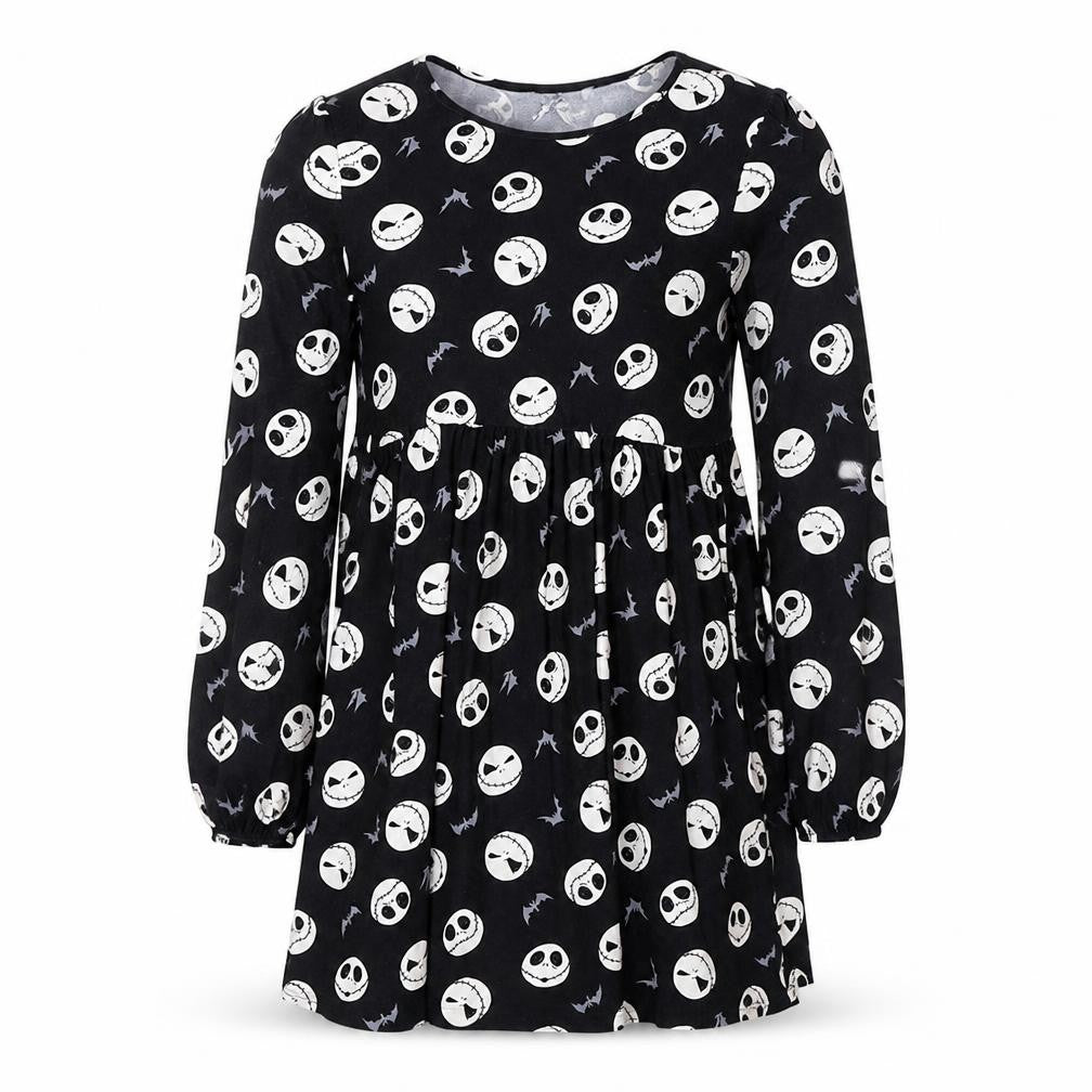 Disney Girls Black Long Sleeve Dress, The Nightmare Before Christmas