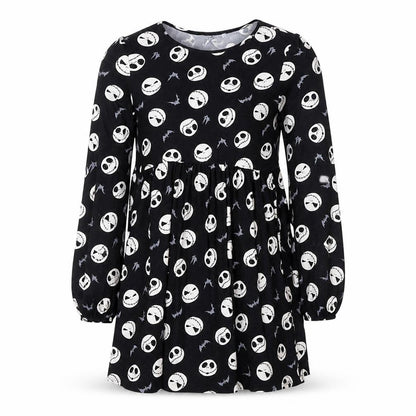 Disney Girls Black Long Sleeve Dress, The Nightmare Before Christmas
