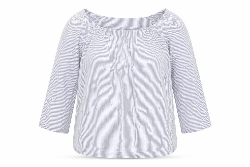 French Connection Women's Blue Striped Top Size 4