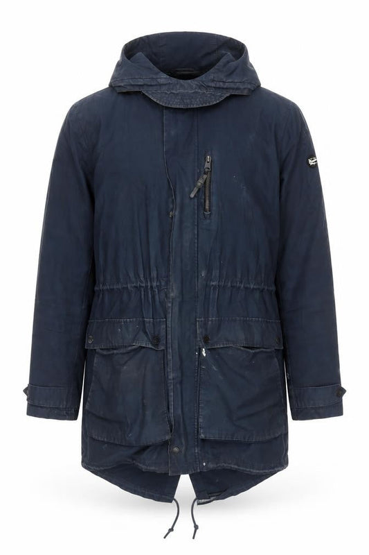 Original Penguin Men's Blue Parka M Cotton Hooded Jacket