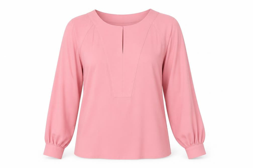 DKNY Women's Pink Blouse, Size S, Boat Neck