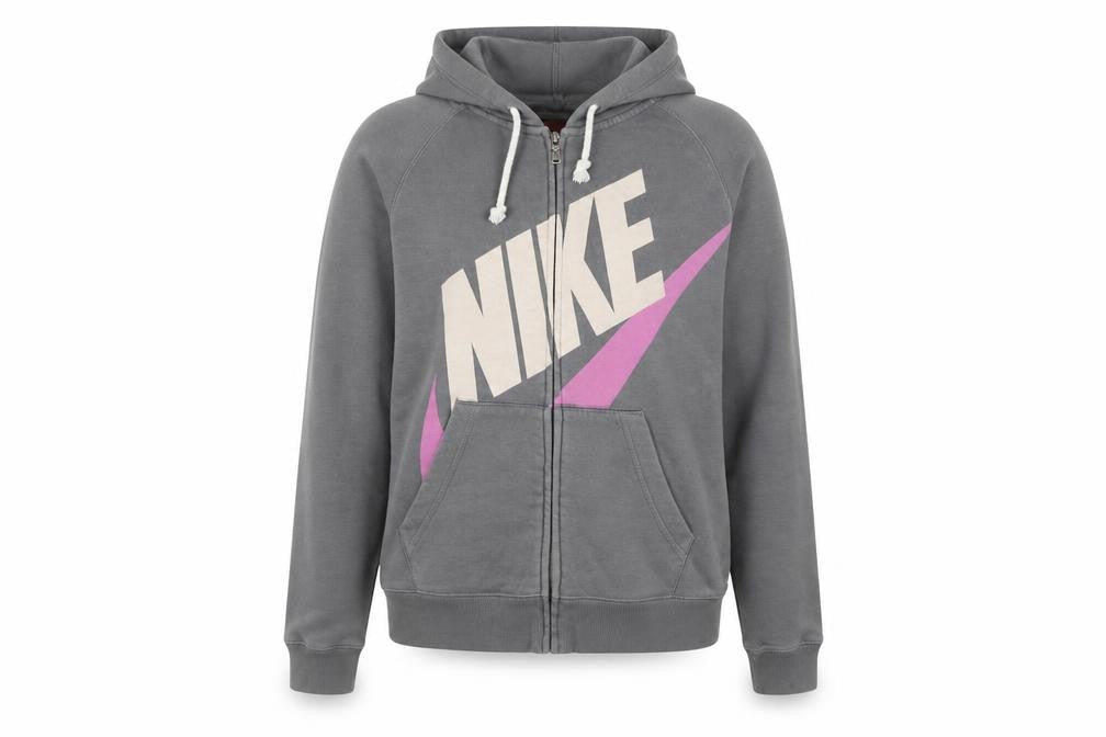 Nike Women's Grey Full Zip Hoodie - S