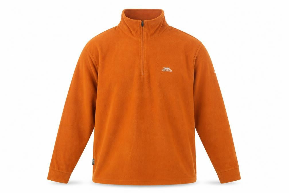 Trespass Men's Orange 1/4 Zip Fleece Sweatshirt M