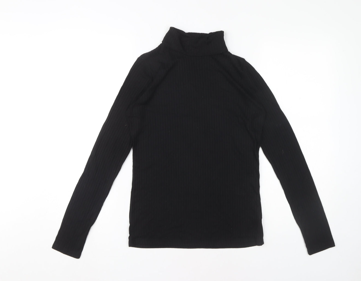 Next Women's Black Long Sleeve Roll Neck Top Size 8