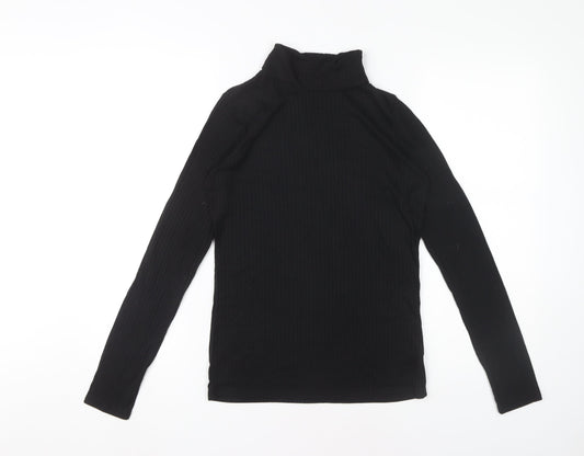 Next Women's Black Long Sleeve Roll Neck Top Size 8