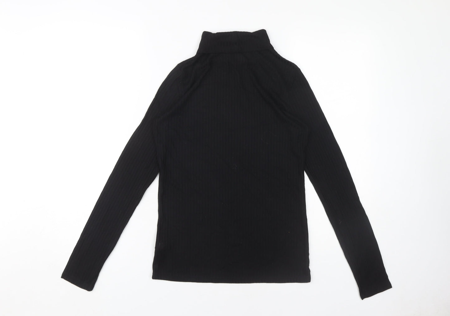 Next Women's Black Long Sleeve Roll Neck Top Size 8