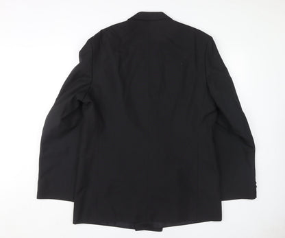 Centaur Men's Black 44 Long Double-Breasted Tuxedo Blazer