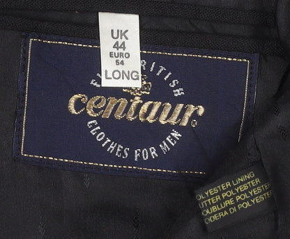 Centaur Men's Black 44 Long Double-Breasted Tuxedo Blazer