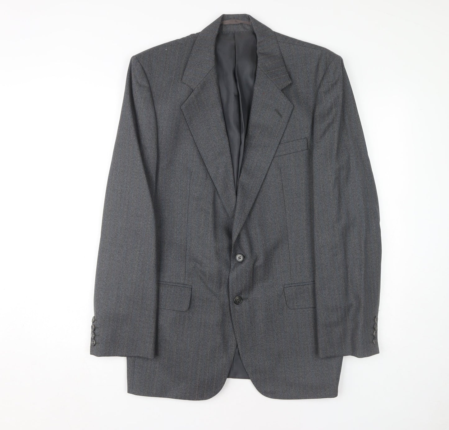 Centaur Men Grey Wool Blazer - Size 40R