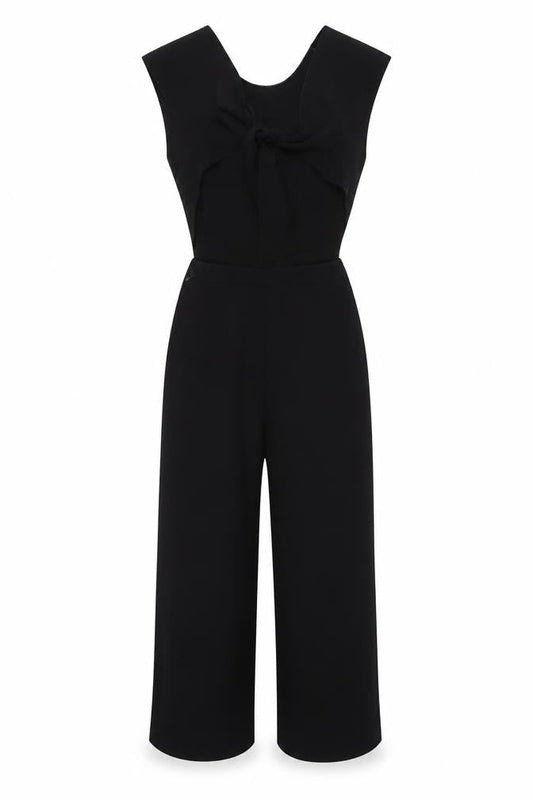 Zara Women's Black XS Wide-Leg Jumpsuit - Casual Style