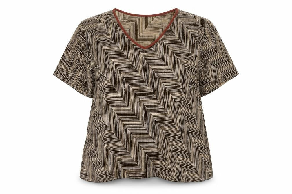Bonmarché Women Beige Geometric Blouse Size 20