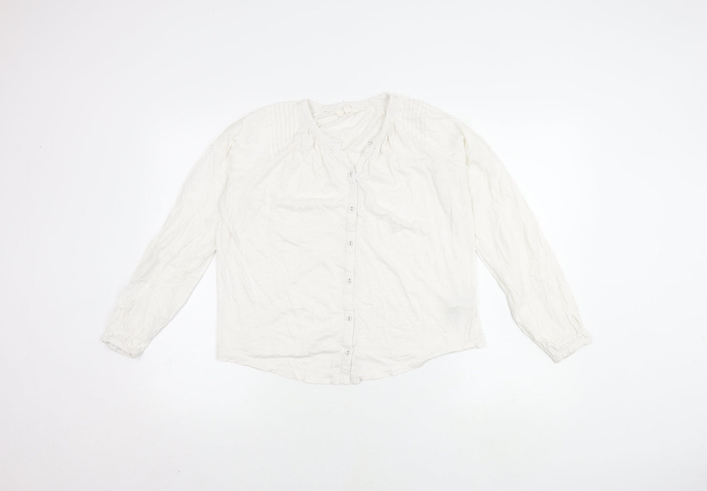 Marks and Spencer White Women's Blouse, Size 10