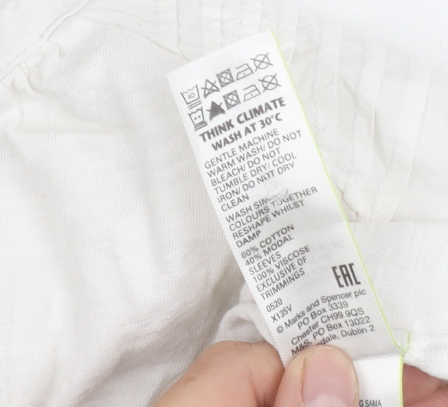 Marks and Spencer White Women's Blouse, Size 10