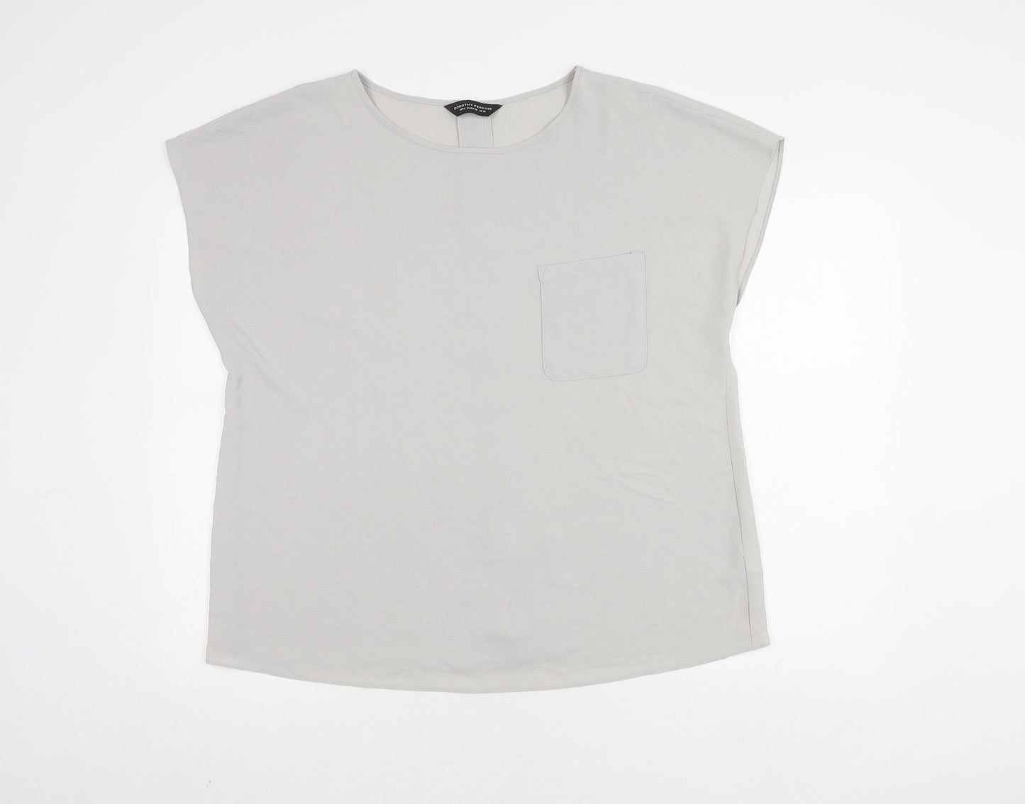 Dorothy Perkins Women's Grey Sleeveless Basic Top Size 18