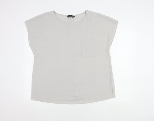 Dorothy Perkins Women's Grey Sleeveless Basic Top Size 18