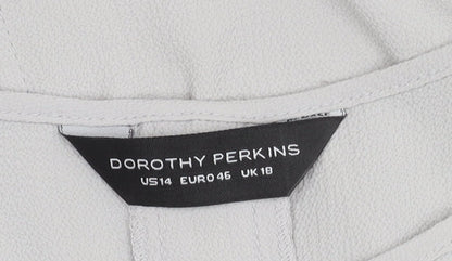 Dorothy Perkins Women's Grey Sleeveless Basic Top Size 18