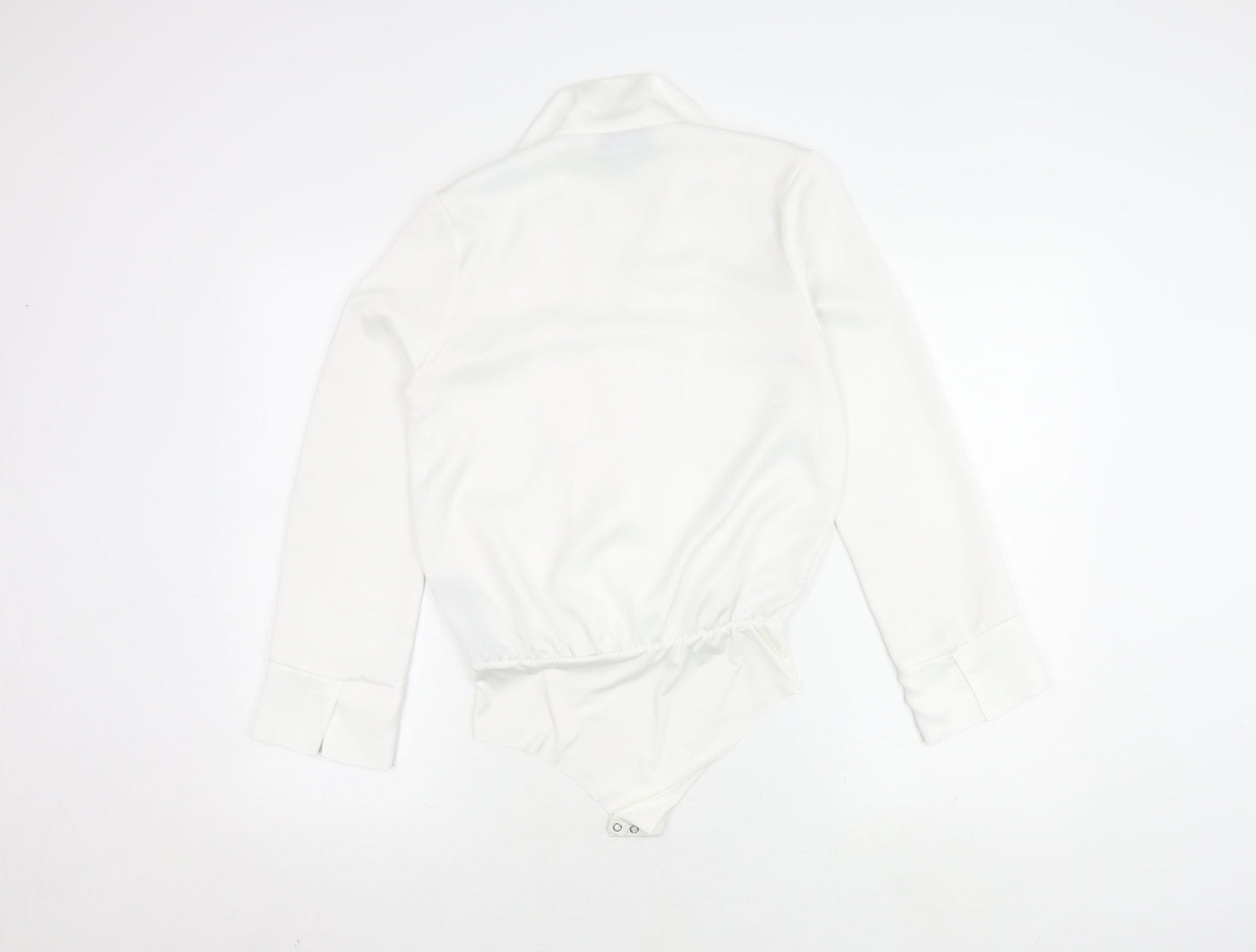 Zara Women's White Wrap Blouse Size 8