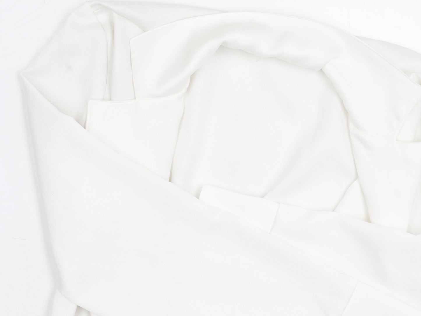 Zara Women's White Wrap Blouse Size 8