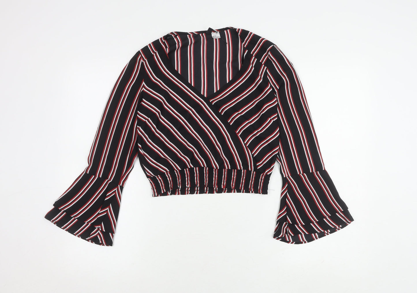 H&M Women's Multicoloured Wrap Blouse, Size 6