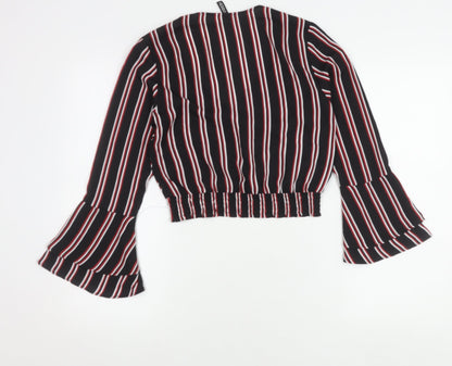H&M Women's Multicoloured Wrap Blouse, Size 6