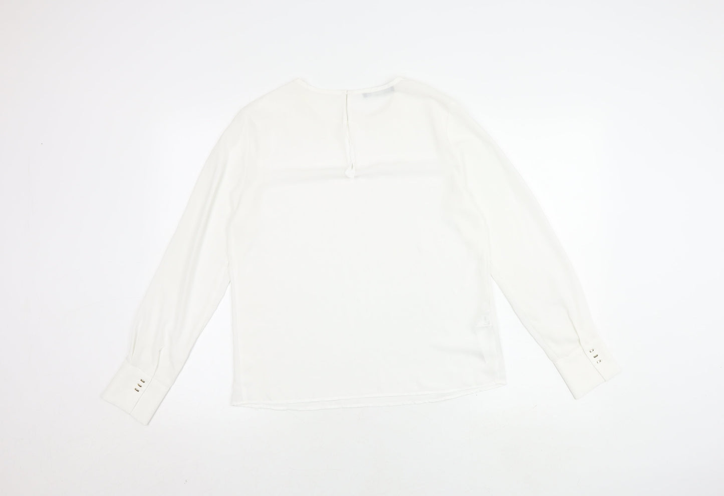 Mango Women's White Basic Long Sleeve Top S
