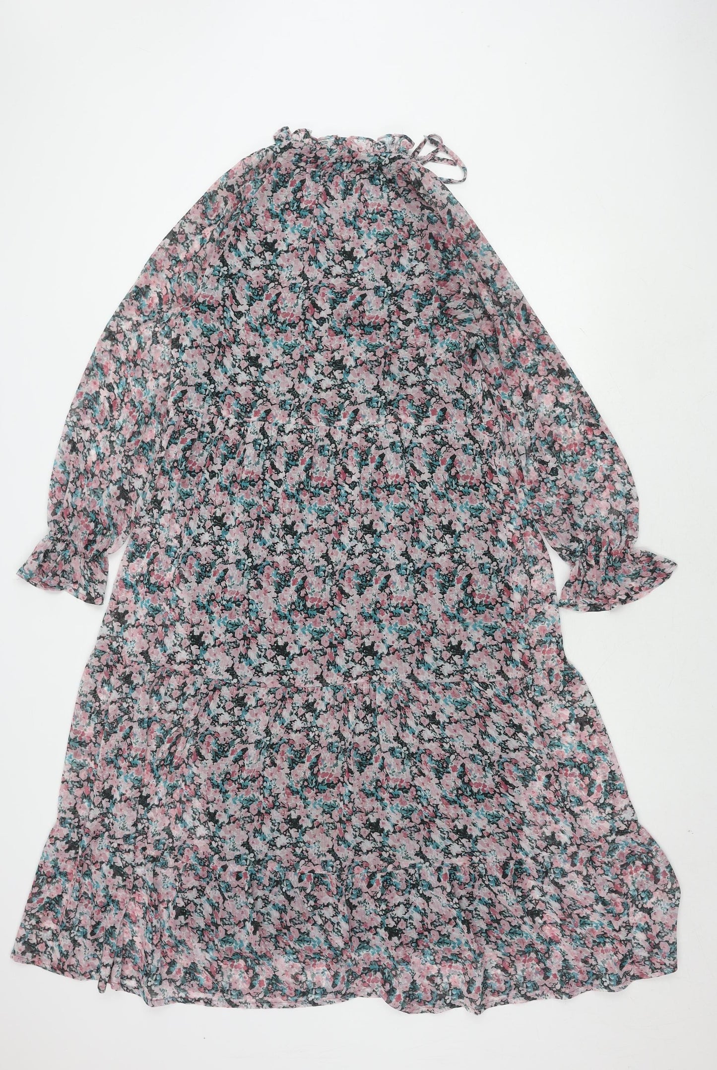 Pull&Bear Women's Floral Multicoloured Dress Size 8