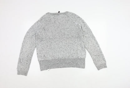 H&M Women's Black Knit Pullover Jumper Size M