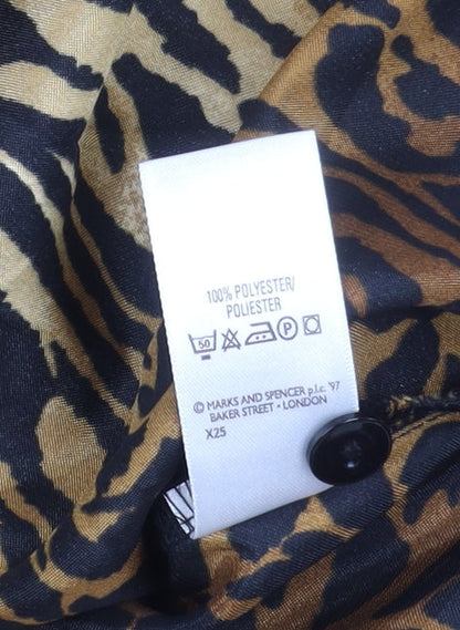 Marks & Spencer Women's Animal Print Button-Up, Size 12
