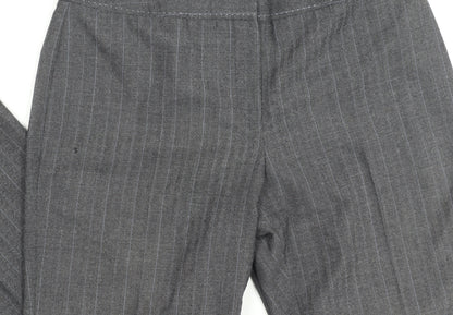Next Women's Grey Striped Dress Pants Size 14