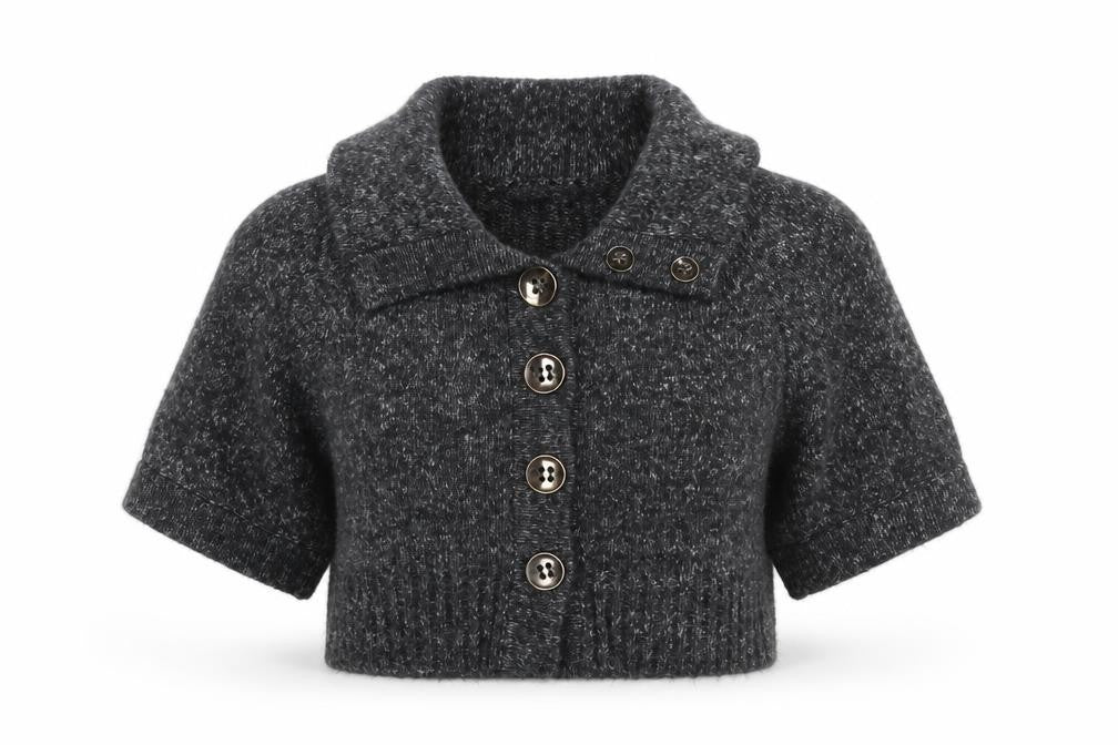 Stephen Y Women's Grey Collared Cardigan L/XL