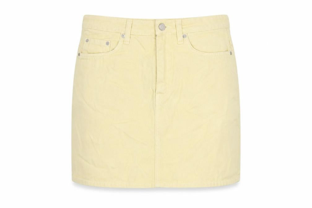 Weekday Women's Yellow Short Pencil Skirt Size 12