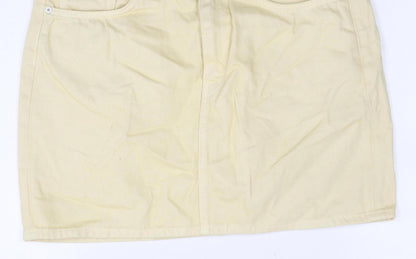Weekday Women's Yellow Short Pencil Skirt Size 12